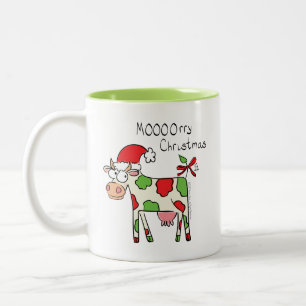 kerstKoe Funny Cartoon Kinderen Tweekleurige Koffiemok