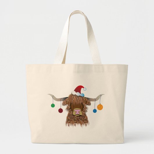 kerstKoe Grote Tote Bag (Voorkant)