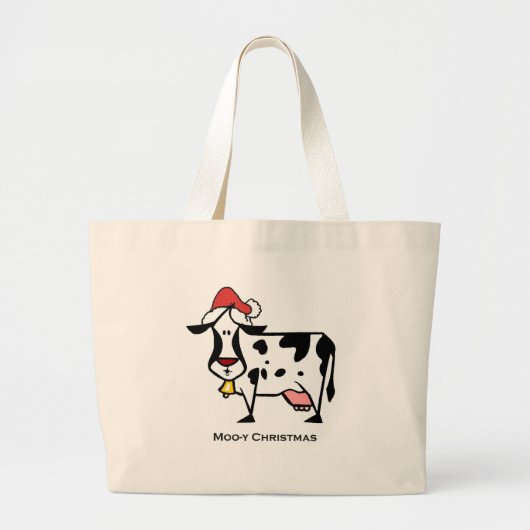 kerstkoe grote tote bag (Voorkant)