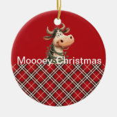 kerstKoe Keramisch Ornament (Voorkant)