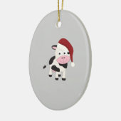 kerstkoe keramisch ornament (Links)