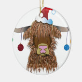 kerstKoe Keramisch Ornament (Links)