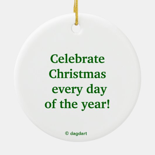 kerstKoe Keramisch Ornament (Achterkant)