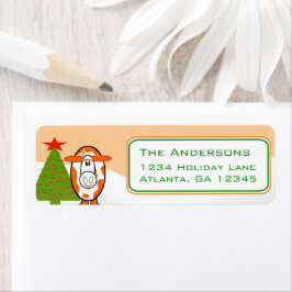 KerstKoe Melkpoeder Boerderij Retouradres Etiket