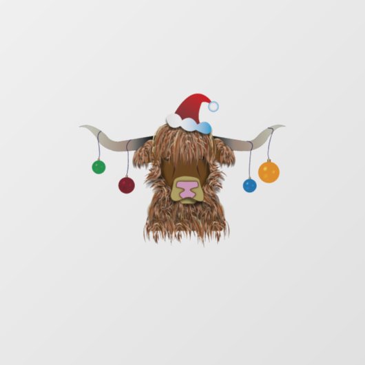 kerstKoe Raamsticker (Vel)