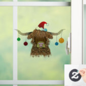 kerstKoe Raamsticker (Huis)