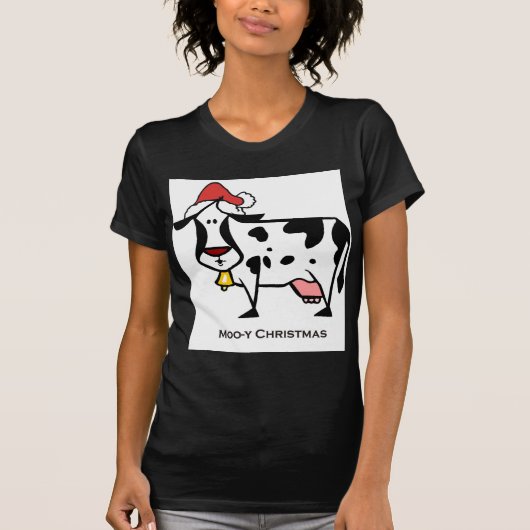 kerstkoe t-shirt (Voorkant)
