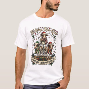 Kerstkoe Trio Vintage Schuur Vakantie Shirt Desi