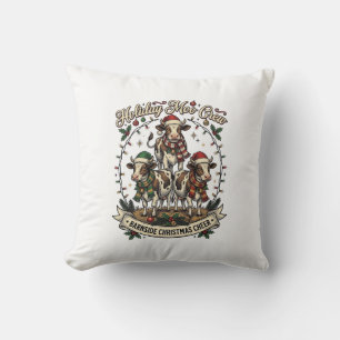 Kerstkoe Trio Vintage Schuur Vakantie T-shirt Desi Kussen