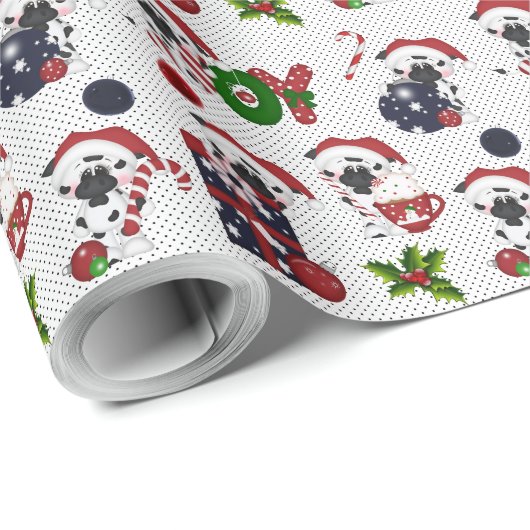 kerstKoeien Cadeaupapier (Rol Hoek)