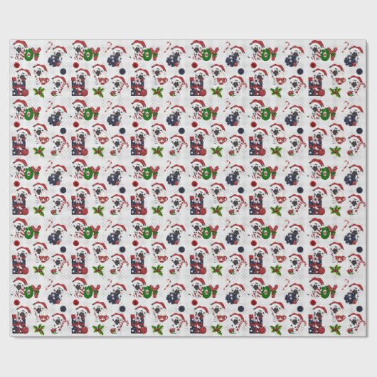 kerstKoeien Cadeaupapier (Vlak)