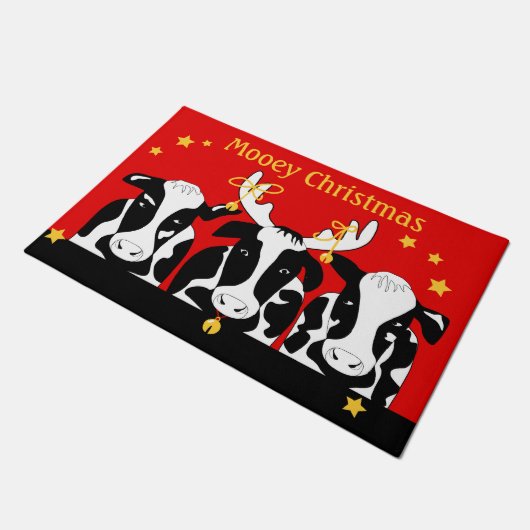 kerstKoeien Deurmat (Schuin)
