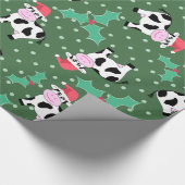 Kerstkoeien en Holly Cadeaupapier (Hoek)