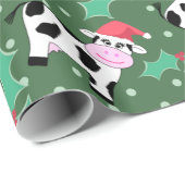Kerstkoeien en Holly Cadeaupapier (Rol Hoek)