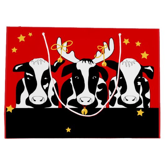 kerstKoeien Funny LG GB Groot Cadeauzakje (Achterkant)