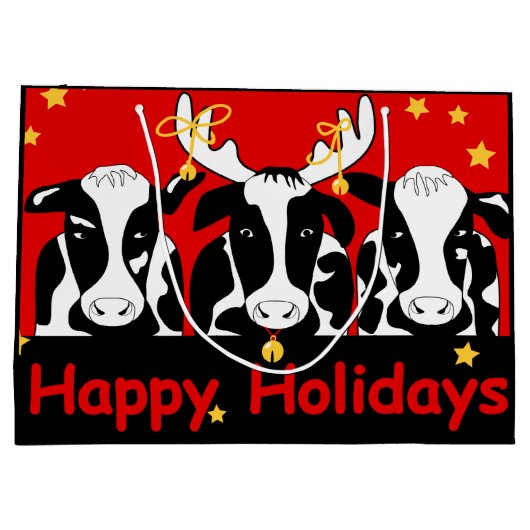 kerstKoeien Groot Cadeauzakje (Achterkant)