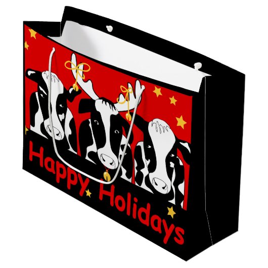 kerstKoeien Groot Cadeauzakje (Voorkant Gekanteld)