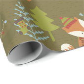 kerstkoeien met groene Kinder feestdag Cadeaupapier (Rol Hoek)