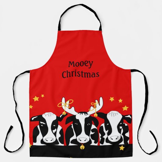 kerstKoeien Schort (Voorkant)