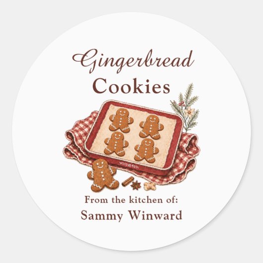 Kerstkoek Cadeau Etiket (Voorkant)