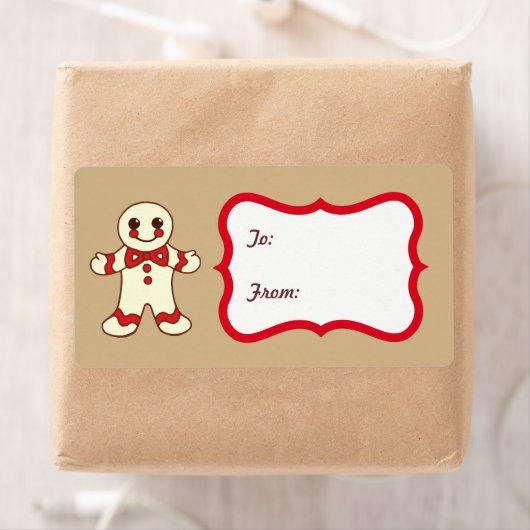 Kerstkoek Cadeau Tag Labels (Insitu)