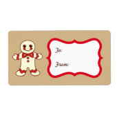 Kerstkoek Cadeau Tag Labels (Voorkant)