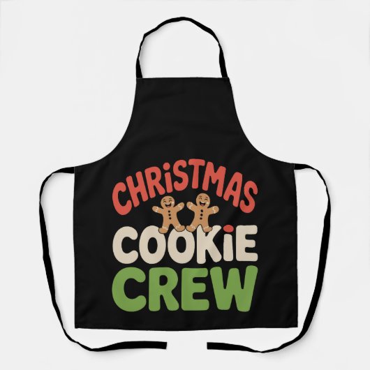 Kerstkoek Crew Moutbrood Kerstmis Xmas Schort (Voorkant)