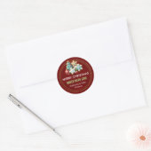 Kerstkoek Gebakken Met Liefde Ronde Sticker (Envelop)