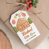 Kerstkoek Gebakken Met Liefde Vakantie Cadeaulabel