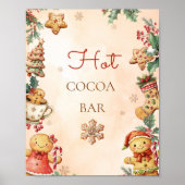 Kerstkoek Heet Cacaobar Poster (Voorkant)