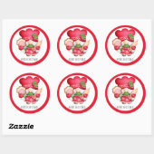 Kerstkoek Kabouter Ronde Sticker (Vel)