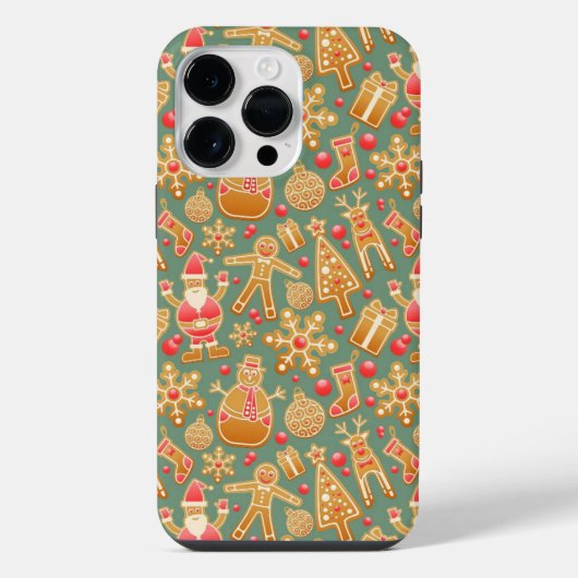 Kerstkoek/koekjes/Kerstmis iPhone Hoesje (Achterkant)