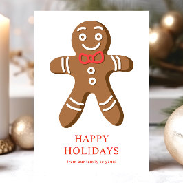 Kerstkoek Man Kerstmis Koekje Feestdagen Kaart