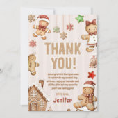 Kerstkoek Peperkoek Verjaardag Bedankkaart (Voorkant)