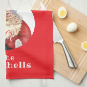 Kerstkoek Retro Sinterklaas Bakploeg NAAM Theedoek (Quarter Fold)