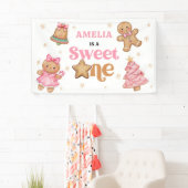 Kerstkoek Sweet One 1e Verjaardagsfeestje Spandoek (Insitu)