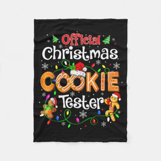 Kerstkoek Tester Proever Bakploeg Waggelen Fleece Deken (Voorkant)