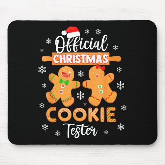 Kerstkoek Tester Proever Bakploeg Waggelen Muismat (Voorkant)