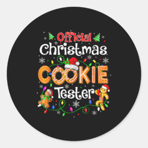Kerstkoek Tester Proever Bakploeg Waggelen Ronde Sticker