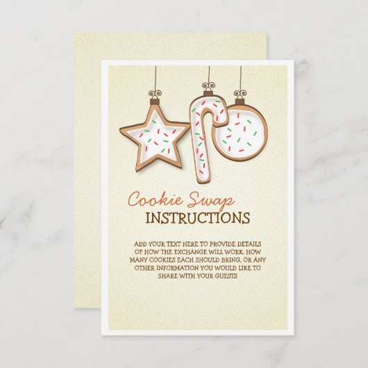 Kerstkoek Uitwisseling Instructiekaart (Voorkant / Achterkant)