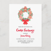 Kerstkoek Uitwisselingsfeest Uitnodiging Briefkaart (Voorkant)