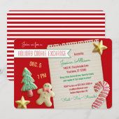 Kerstkoek Uitwisselingsfeestje Kaart (Voorkant / Achterkant)