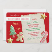 Kerstkoek Uitwisselingsfeestje Kaart (Voorkant)