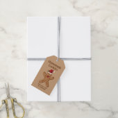 Kerstkoek van gemberkoek - Thuisgemaakte koekjes Cadeaulabel (Met Touw)