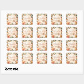 Kerstkoek Verjaardag Twee Vierkante Sticker (Vel)