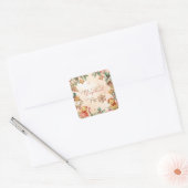 Kerstkoek Verjaardag Twee Vierkante Sticker (Envelop)