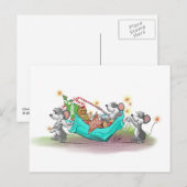 Kerstkoekdiefstal Feestdagenkaart (Voorkant / Achterkant)