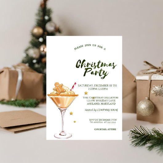 Kerstkoekdranksterren Groen Kerstfeest Kaart