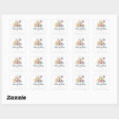 Kerstkoekhuis - Baby's eerste bibliotheek Vierkante Sticker (Vel)