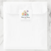 Kerstkoekhuis - Baby's eerste bibliotheek Vierkante Sticker (Tas)